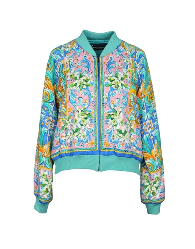 Shop Dolce & Gabbana Jacket In Turquoise