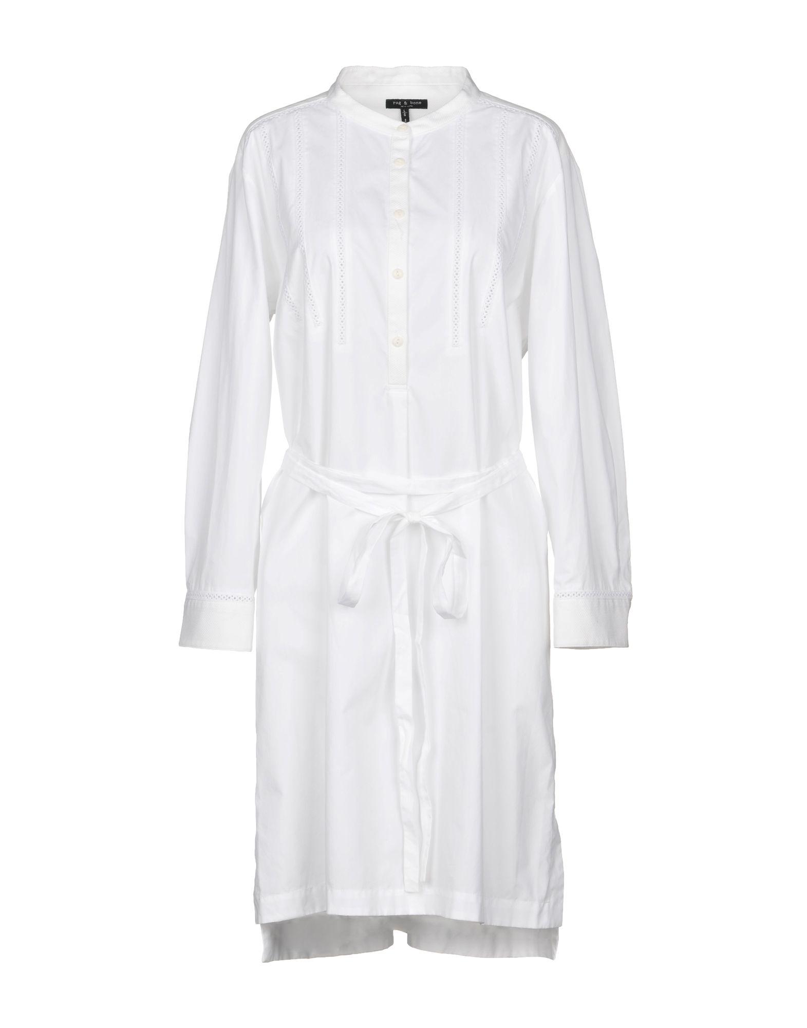 plain white knee length dress