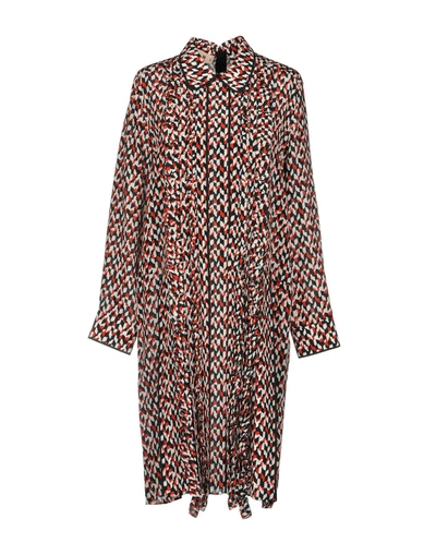 Shop Marni Knee-length Dresses In Red