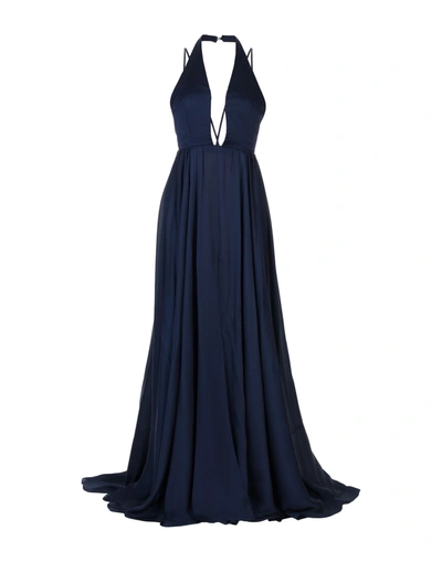 Shop Jason Wu Long Dress In Dark Blue