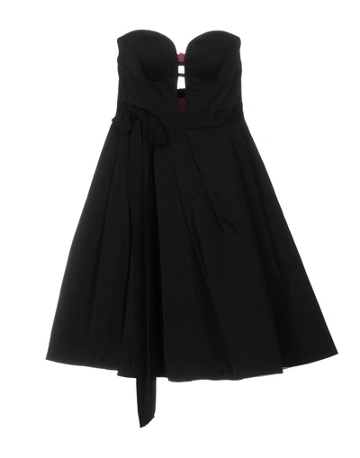 Shop Oscar De La Renta Short Dress In Black