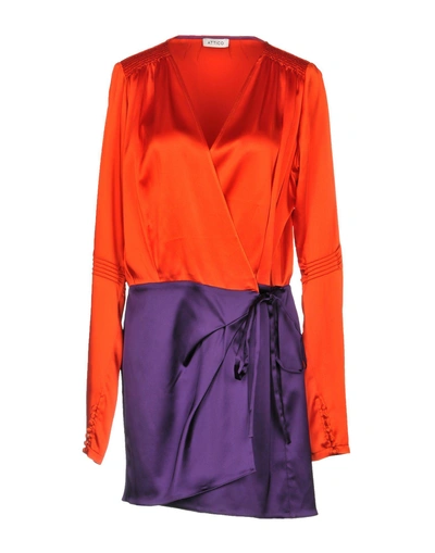 Shop Attico Short Dresses In Orange