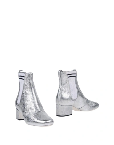 Shop Fendi Ankle Boots In Silver