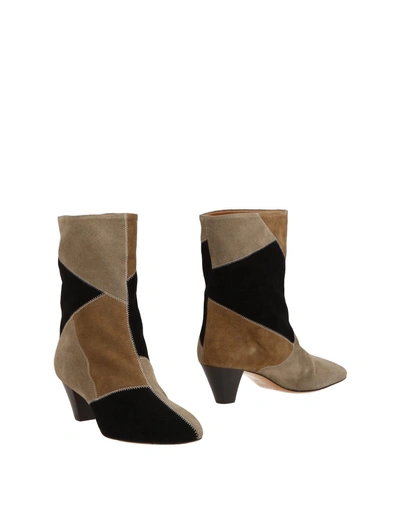 Shop Isabel Marant Étoile Ankle Boot In Military Green