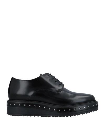 Shop Albano Lace-up Shoes In Black