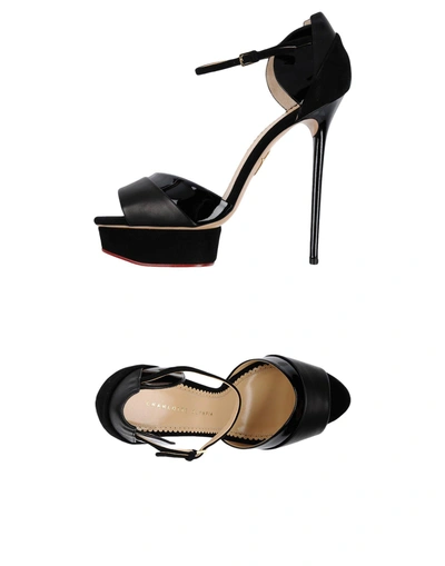 Shop Charlotte Olympia Sandals In Black