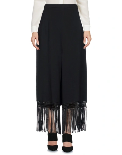 Shop Andrew Gn Cropped Pants & Culottes In Black