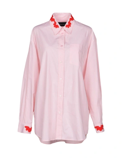 Shop Simone Rocha Striped Shirt In Pink