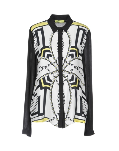 Shop Versace Jeans Patterned Shirts & Blouses In Black