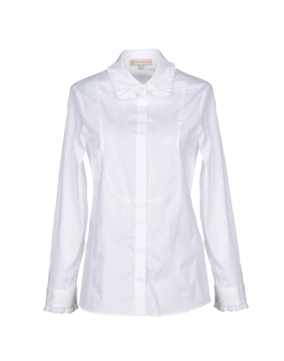 Shop Paul & Joe Sister Solid Color Shirts & Blouses In White