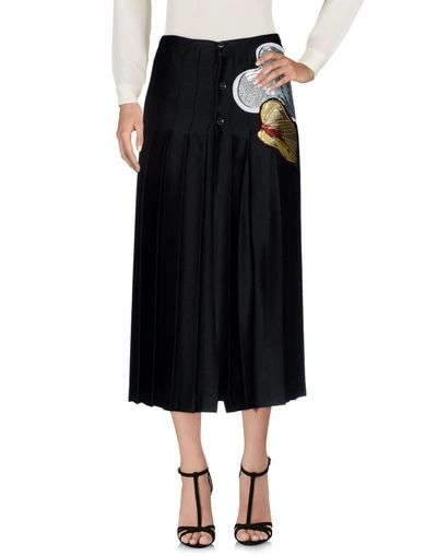 Shop Marco De Vincenzo Woman Long Skirt Black Size 6 Polyester, Wool
