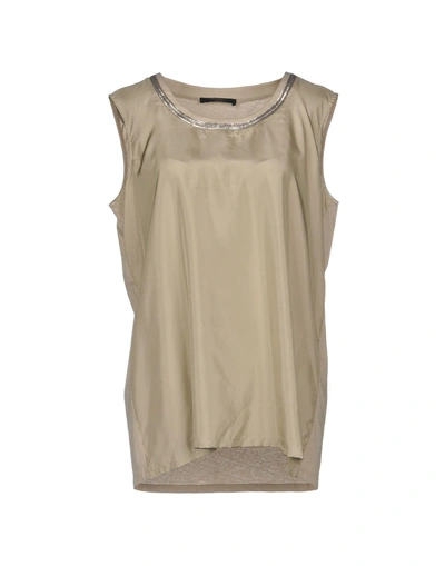 Shop Weekend Max Mara Top In Khaki