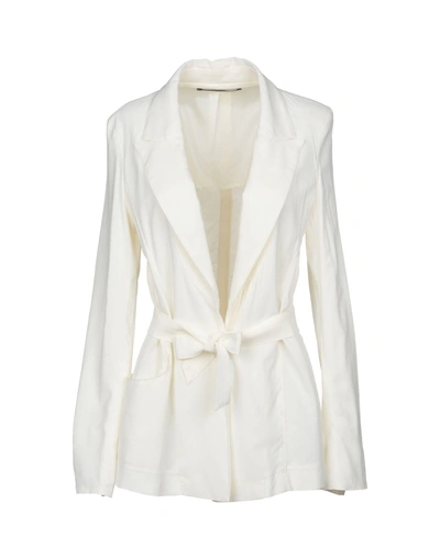 Shop Francesca Piccini Suit Jackets In Ivory