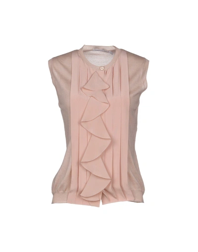Shop Dior Cardigan In Pale Pink
