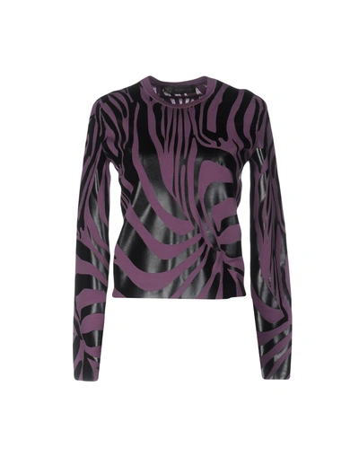 Shop Versace Jumper In Purple