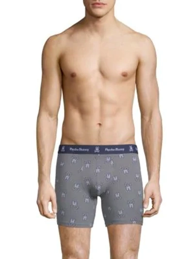 Shop Psycho Bunny Two-pack Stretch Cotton Boxer Briefs In Blue Multi