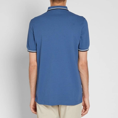 Shop Fred Perry Slim Fit Twin Tipped Polo In Blue