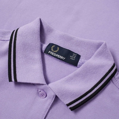 Shop Fred Perry Women's Slim Fit Twin Tipped Polo In Purple