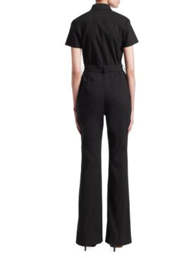 Shop A.l.c Rivington Button-front Jumpsuit In Black