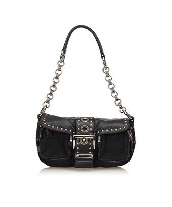 prada nylon studded bag