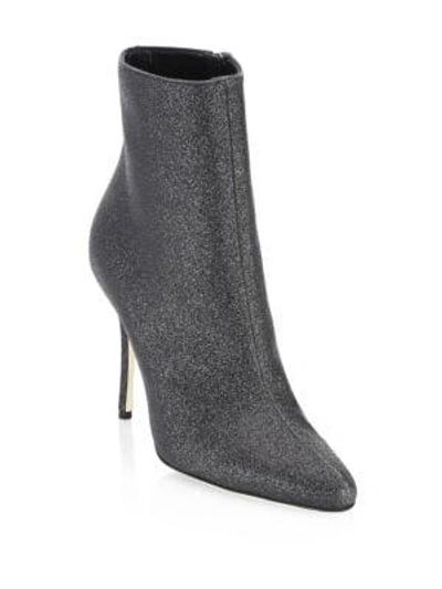 Shop Manolo Blahnik Insopolo Glitter Booties In Black Glitter