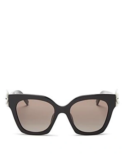 Shop Marc Jacobs Women's Daisy Square Sunglasses, 52mm In Black/brown