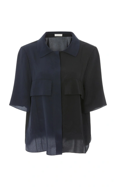 Shop Partow Quinn Silk Shirt In Black