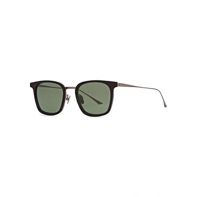 Shop Leisure Society Euclid 12ct Antique Gold-plated Sunglasses In Black