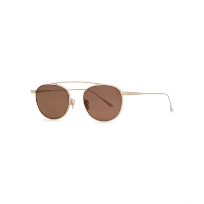 Shop Leisure Society Escher 18ct Gold-plated Sunglasses
