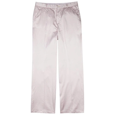 Shop Our Legacy Light Pink Straight-leg Satin Trousers
