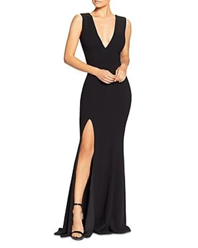 Shop Dress The Population Sandra Plunging Gown In Black