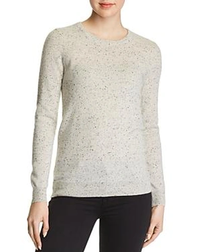 Shop C By Bloomingdale's Crewneck Cashmere Sweater - 100% Exclusive In Gray Donegal