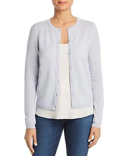 Shop C By Bloomingdale's Crewneck Cashmere Cardigan - 100% Exclusive In Powder Blue