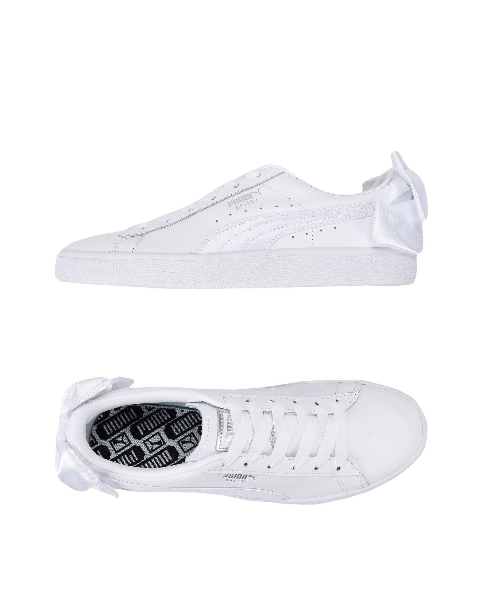 puma white bow sneakers