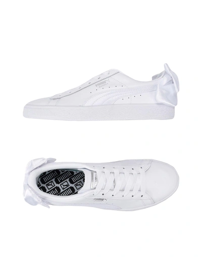 Shop Puma Basket Bow Woman Sneakers White Size 9 Soft Leather
