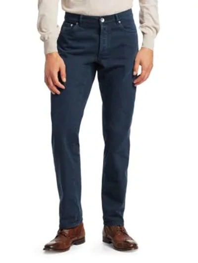 Shop Brunello Cucinelli Five-pocket Skinny Jeans In Navy