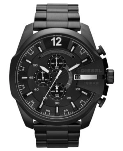 Shop Diesel Men's Chronograph Black Ion-plated Stainless Steel Bracelet Watch 51mm Dz4283