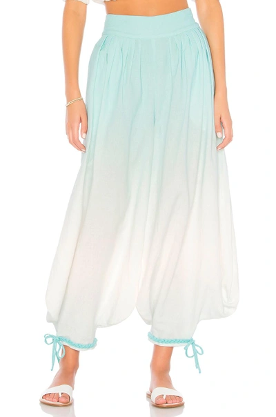 Shop A Mere Co Harem Pant In Ombre Caribbean Green