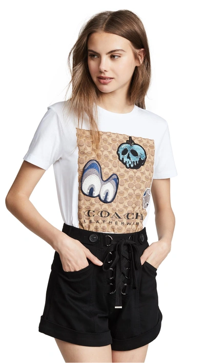 Shop Coach 1941 Signature T-shirt With Patches In White