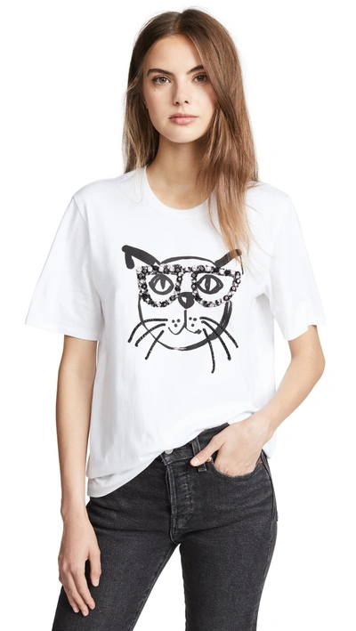 Shop Markus Lupfer Alex Cat Tee In White