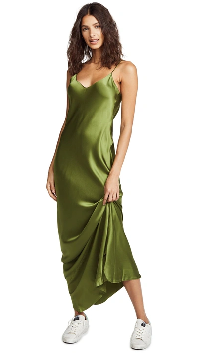 Shop Nili Lotan Cami Gown In Campo Green