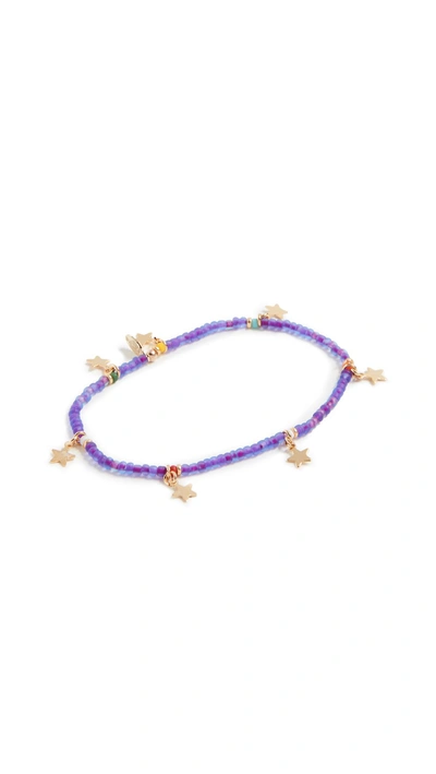 Shop Shashi Star Lilu Bracelet In Purple