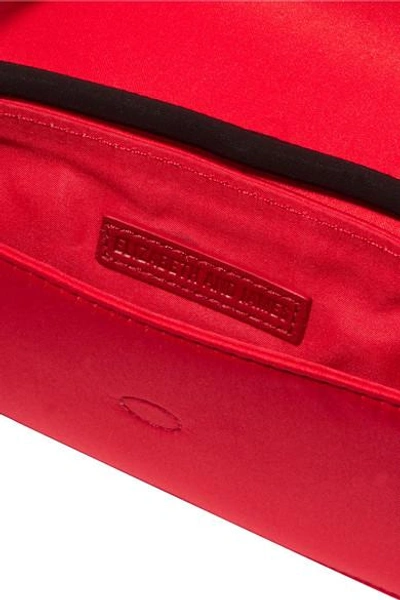 Shop Elizabeth And James Pen Pal Satin Shoulder Bag In Red