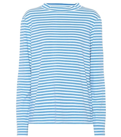 Shop M.i.h. Jeans Emelie Striped Cotton Top In Blue
