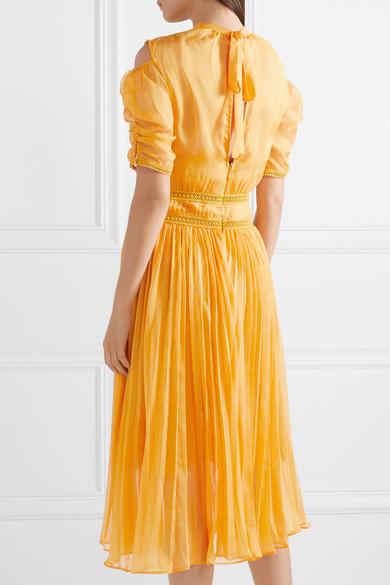 self portrait mustard dress