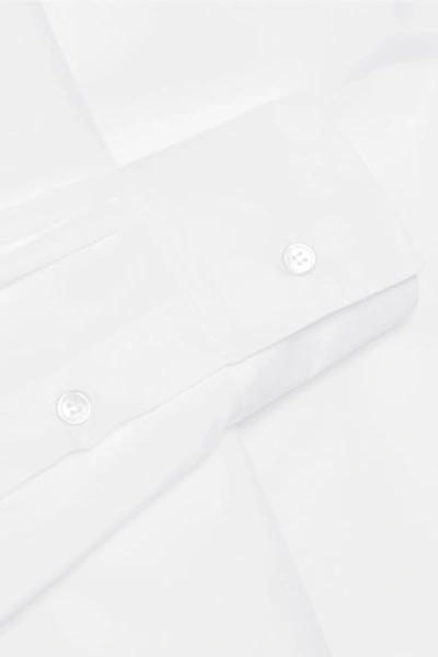 Shop Atlantique Ascoli Grand Ruffle-trimmed Cotton-poplin Top In White