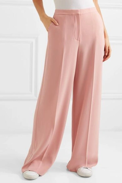 Shop Elizabeth And James Harmon Crepe Wide-leg Pants In Pink