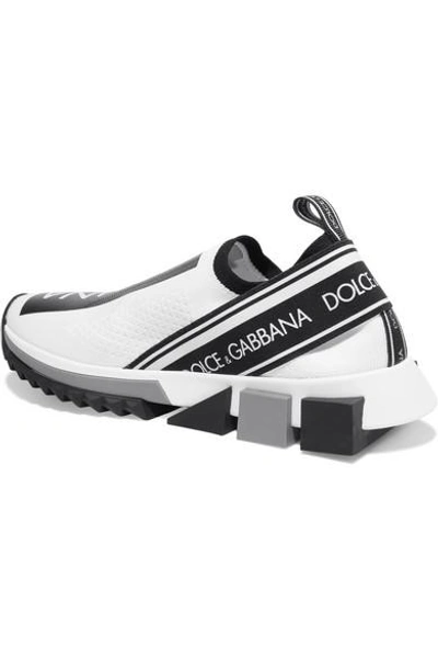 Shop Dolce & Gabbana Sorrento Logo-print Mesh Sneakers In White