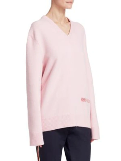 Shop Calvin Klein 205w39nyc Long-sleeve Sweater In Cherry Blossom