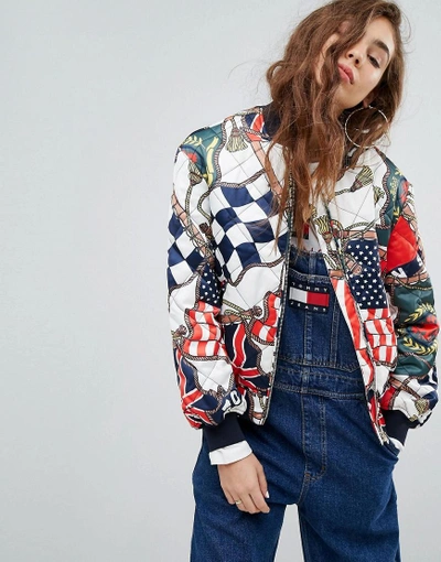 Tommy Jeans 90s Capsule Bomber With Flag Print - Multi | ModeSens